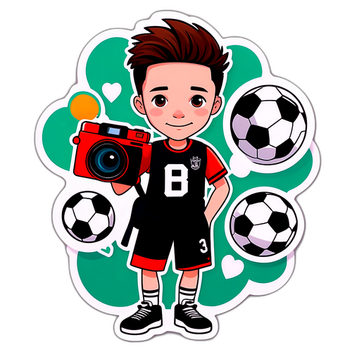 Karikatur Ceria Brooklyn Beckham dengan Kamera