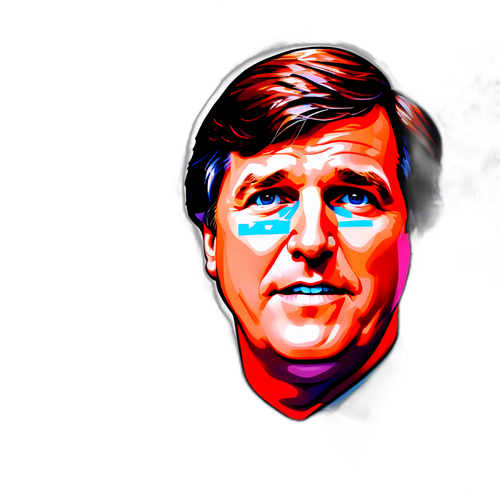 Tucker Carlson med nyhetsgrafikk