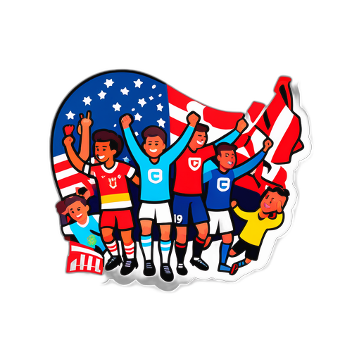 Sticker Atmosfera Hari Perlawanan Bola Sepak