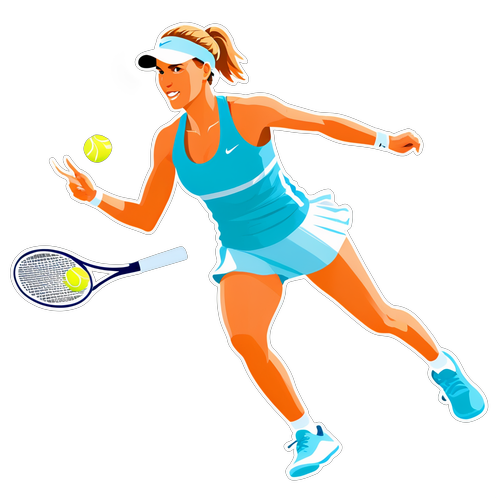 Sportovní samolepka Petra Kvitové