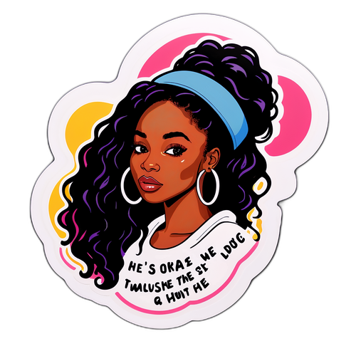 SZAにインスパイアされたシックなステッカー