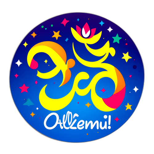 Kleurrijke OM Sticker