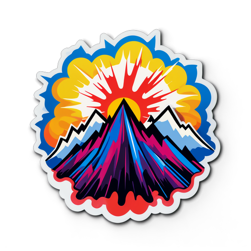 ¡Siente la Energía de la Tierra! El Sticker Colorido que Captura la Fuerza de un Terremoto