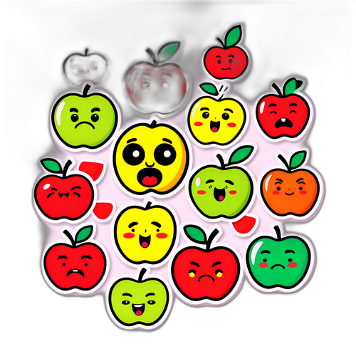 Masayang Sticker ng Mansanas