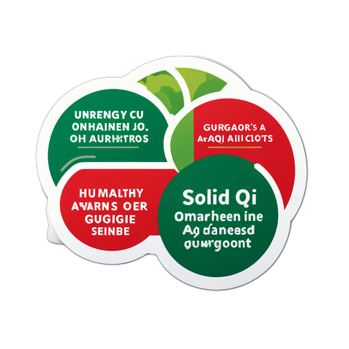 गुरुग्राम में स्वास्थ्य जागरूकता के लिए ए.क्यू.आई. प्रेरित स्टीकर