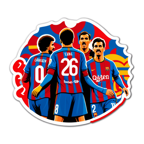 Découvrez le Sticker Rétro de Barcelone qui Ravive les Souvenirs de la Bataille Épique Contre le Bayern !