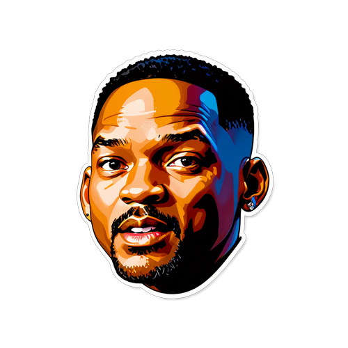 Sticker cu un portret al lui Will Smith