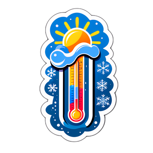 रेट्रो थर्मामीटर ग्राफ़िक