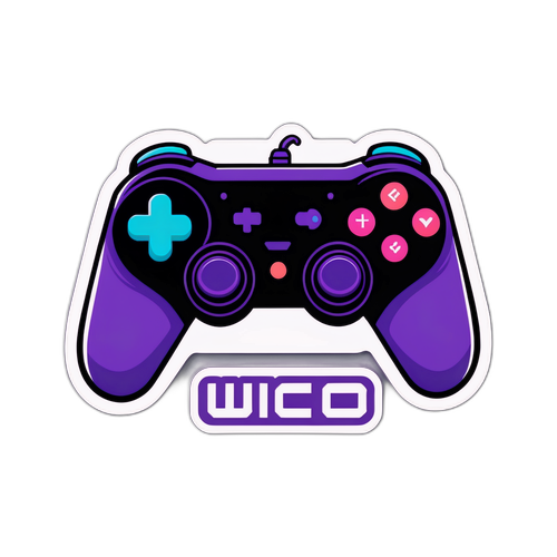 Mga nakakatuwang sticker ng Twitch na may controller at graphics ng streaming