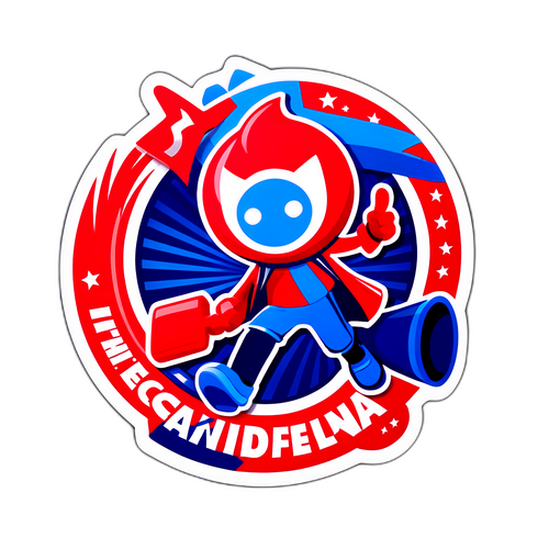 경쟁을 응원하는 열정적인 디자인 스티커