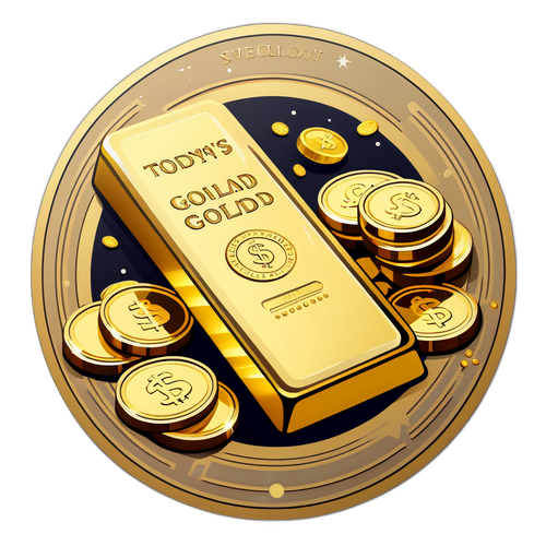 Thỏi vàng sang trọng và những đồng xu lấp lánh