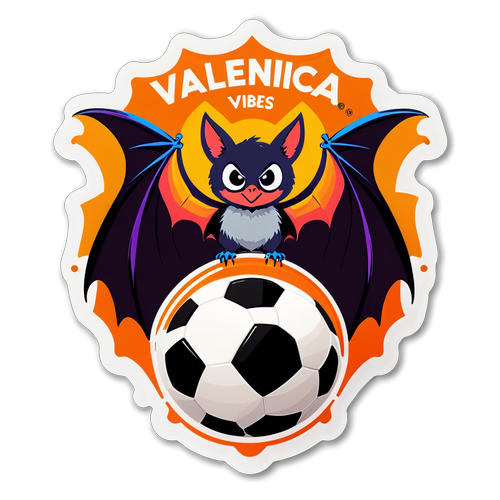 Semangat Valencia! Emblem Kelelawar dan Bola Sepak yang Penuh Warna!