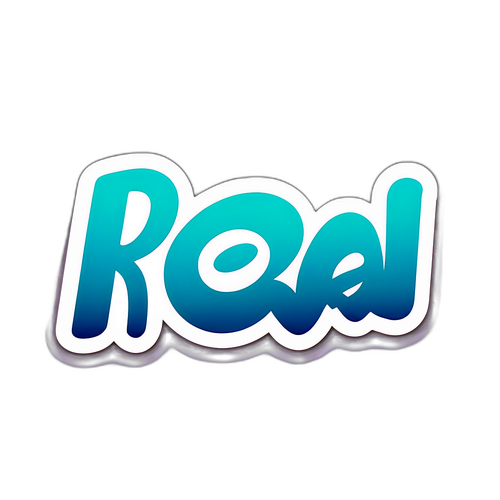 Minimalist Grafisches Design mit dem Wort "real"