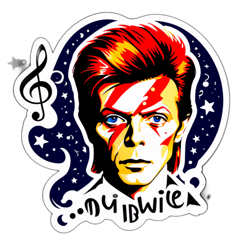 Fantasifull klistremerke av David Bowie
