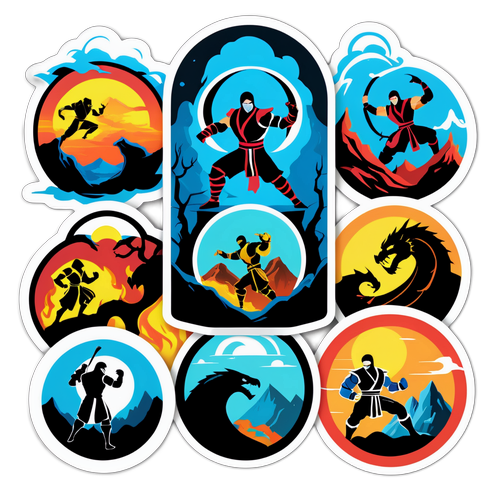 Sticker Landskap Epik Mortal Kombat