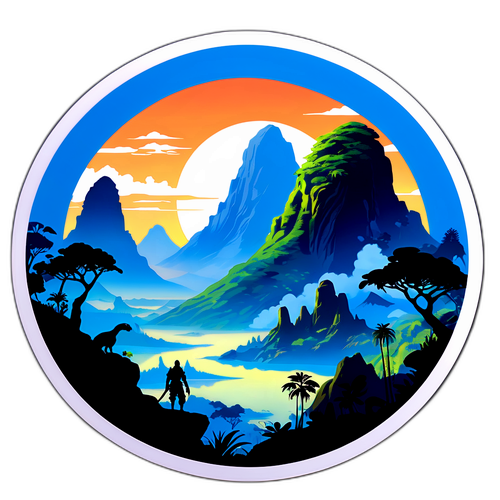 En fantastisk pandoralandskap med en avatar