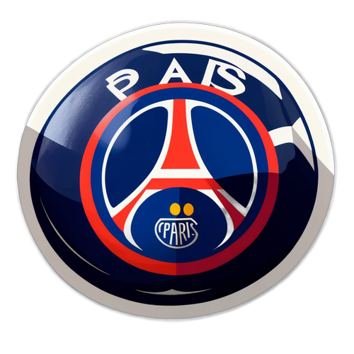 Футбольный мяч с наклейкой FC PSG