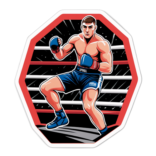 Sticker med Tom Aspinall i aktion