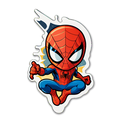 Chibi Spider Hero Sticker