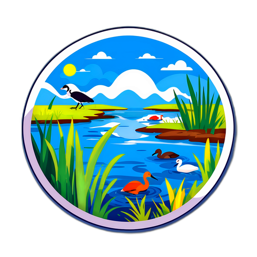 湿地保护贴纸