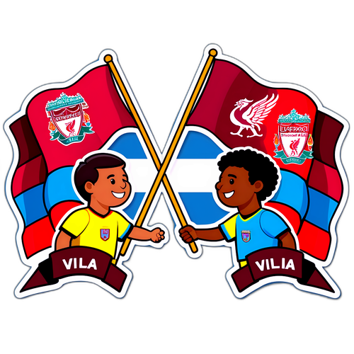 Sticker dedicat fanilor Liverpool și Aston Villa