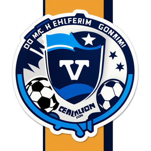 Soccer-Themed Sticker with Team Logos