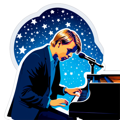 Tom Odell Spelend op Piano Onder Sterren