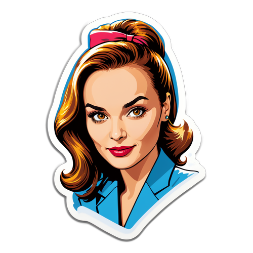 Sticker w stylu pop-art Alicji Bachledy-Curuś