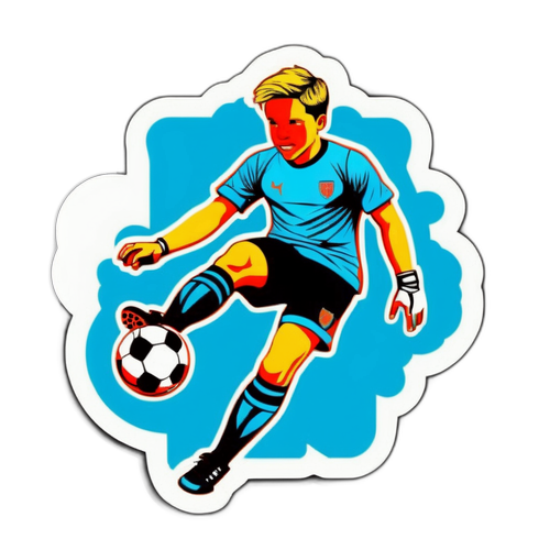 Stiker Vanderson Bermain Sepak Bola