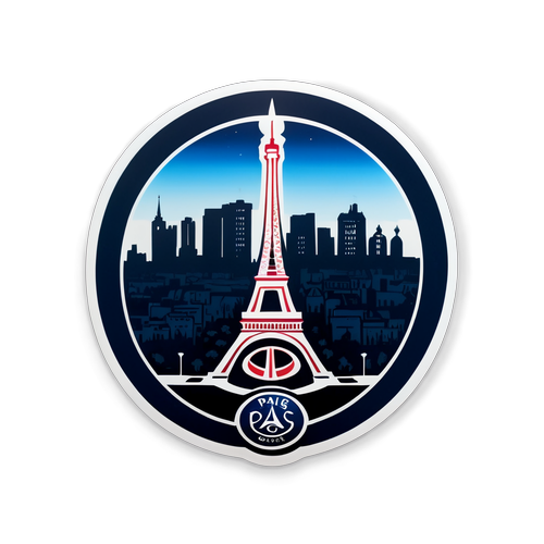 Sticker ya PSG na Mandhari ya Jiji la Paris