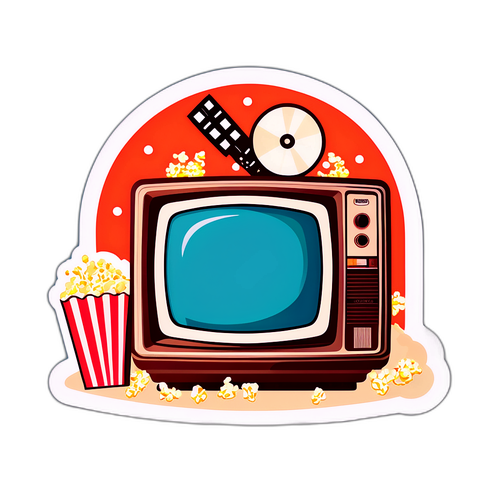 Televisione Vintage con Logo Mediaset