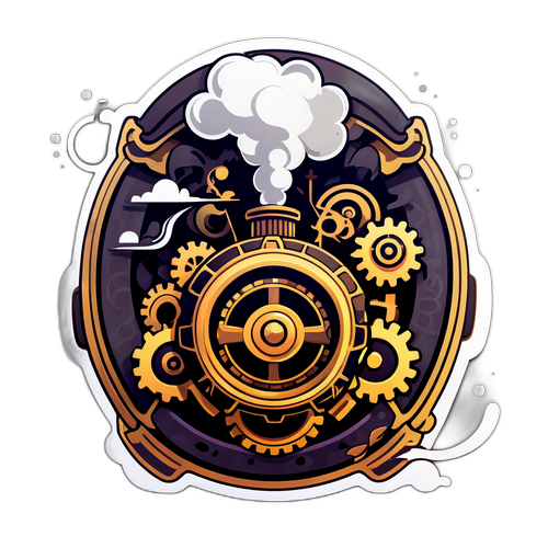 סטיקר בעיצוב מכונת קיטור