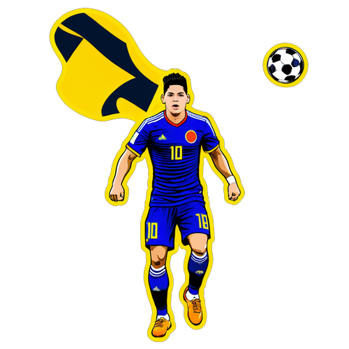 Bola Sepak dan Kebanggaan Negara: James Rodriguez Terbang Tinggi dengan Bendera Colombia!