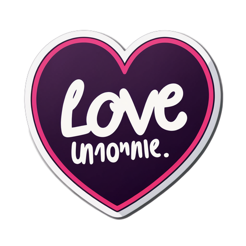 Stickers con cuore e frase 'Love Uomini e Donne'