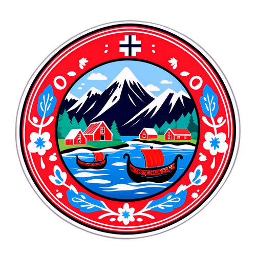 Adesivo que simboliza a cultura norueguesa