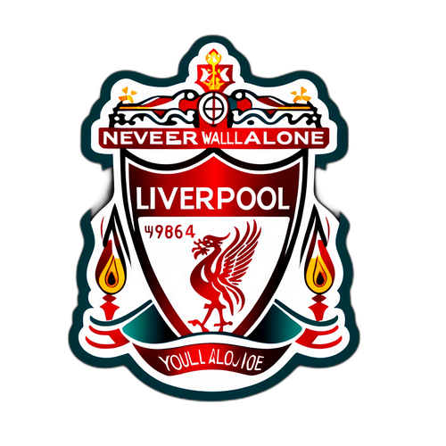 Nostalgischer Aufkleber mit FC Liverpool Logo