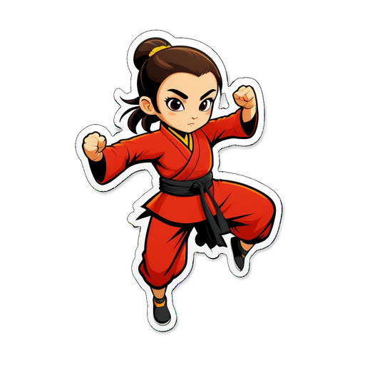 Kung Fu Girl Sticker