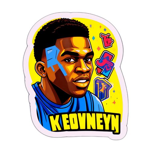 Adesivo de Kevon Looney em uma Jogada Icônica