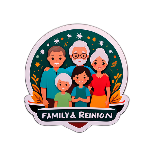 家庭团聚贴纸