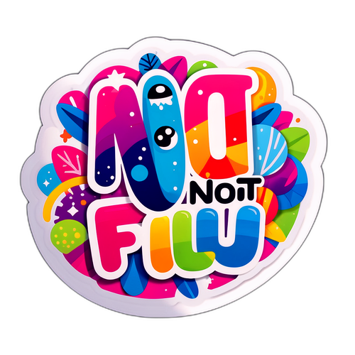 Aufkleberdesign: Nicht Grippe, nicht Erkältung