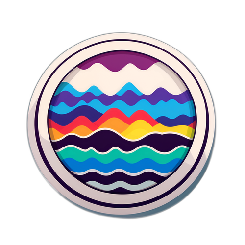 Makulay na Seismograph Sticker