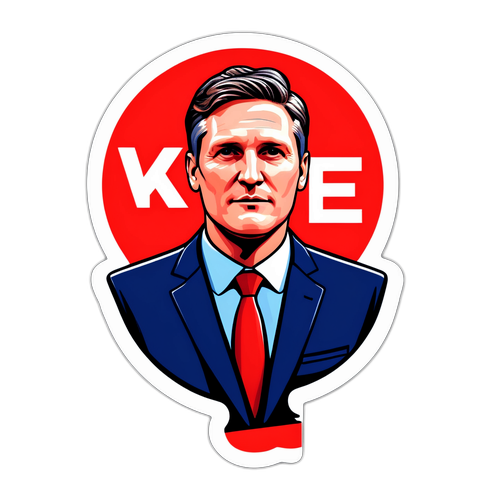 Sticker van een politieke discussie