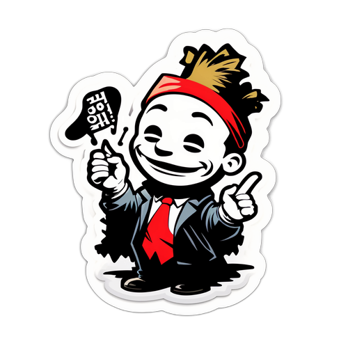 Смешной персонаж в стиле Бэнкси