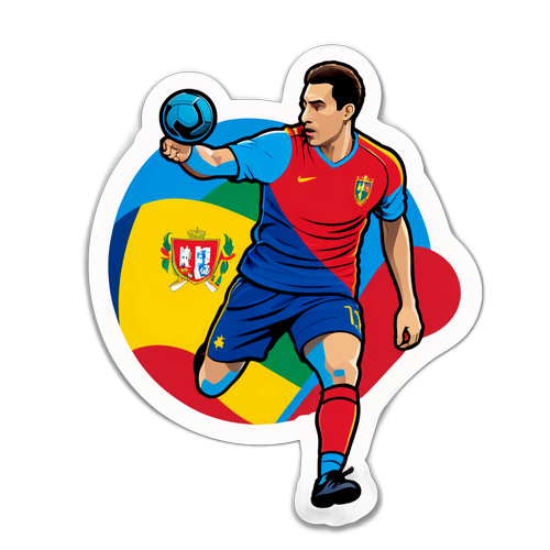 Sticker inspirat de meciul de handbal România - Portugalia