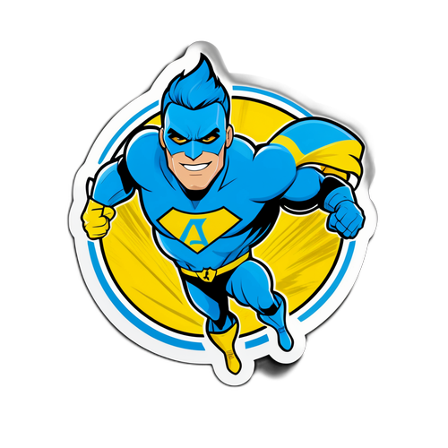 Ілюстрація супергероя, що символізує команду "Анжі - Олимпік Марсель"