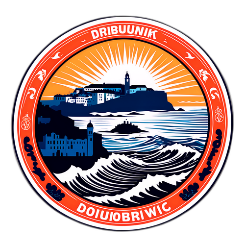 Dubrovnik Silhouette Sticker