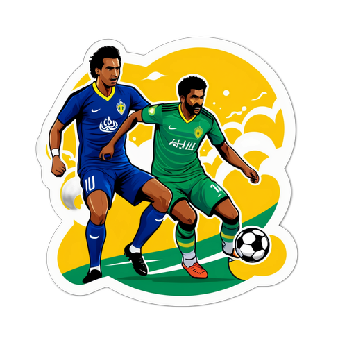 축구 경기 스티커: 알 아흘리 vs 알 나스르