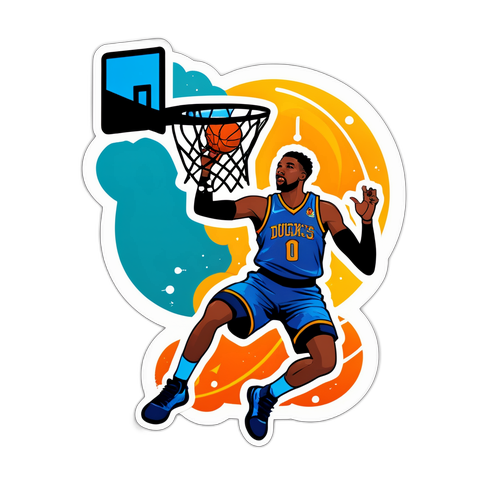 Isang Sticker na Nagsisilibing Pagsasama ng Basketball at Estadistika