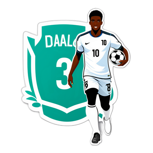 Minimalist naklejka piłkarza Diallo