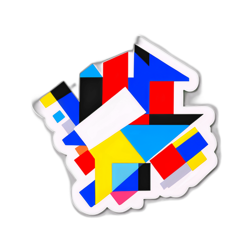 Kleurrijke sticker van Els van Doesburg